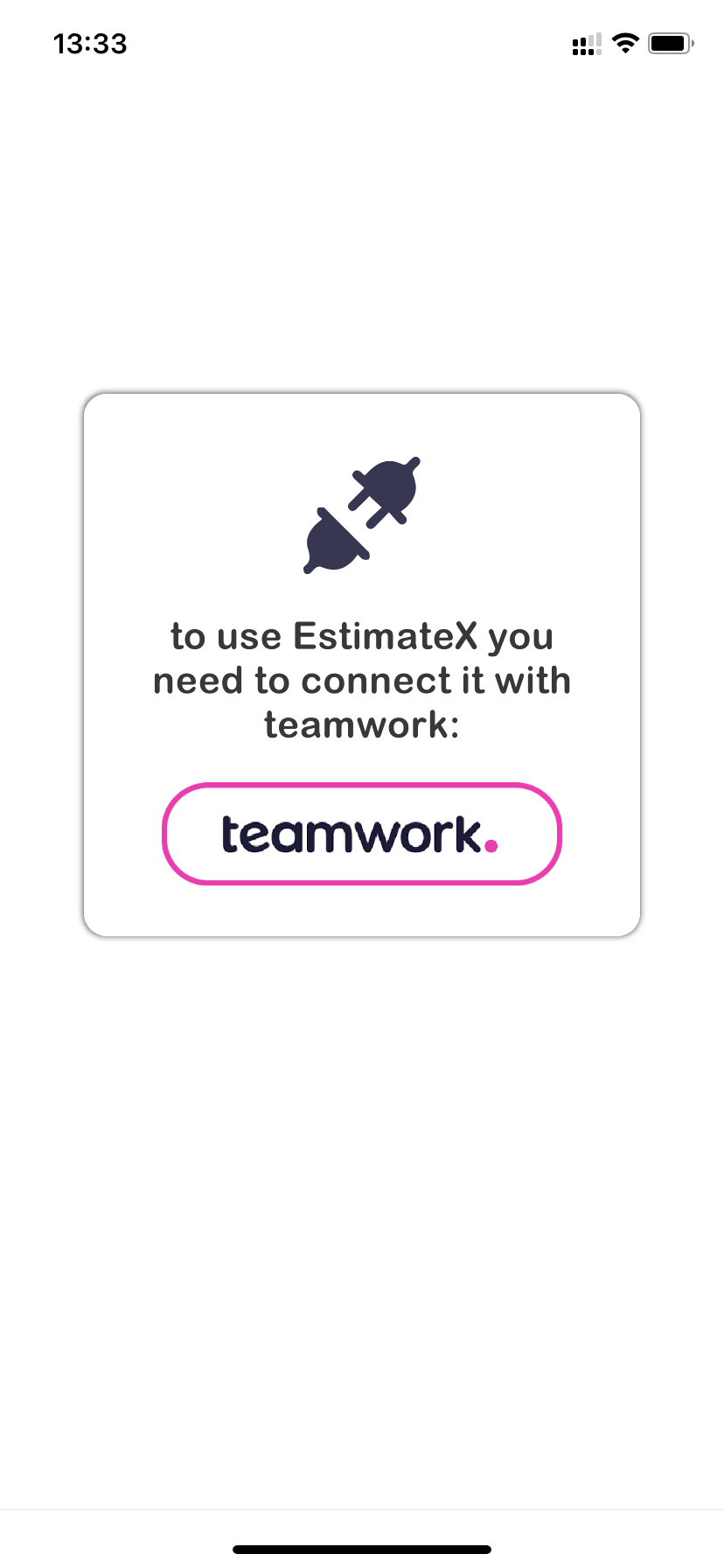 Screenshot of Teamwork in estimateX